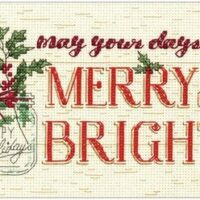 Merry And Bright Christmas Cross Stitch Kit