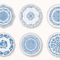 Porcelain Plates by Mary Hickmott Designs