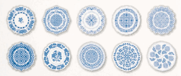 Porcelain Plates by Mary Hickmott Designs