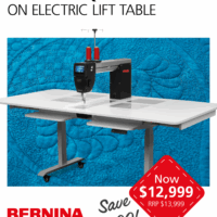 BERNINA Q16 on Electric Lift Table