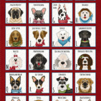 Home is Where the Dog Is - Red Alphabet Panel