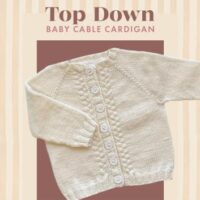 Crucci Pattern 2322 Top Down Cable Baby Cardigan