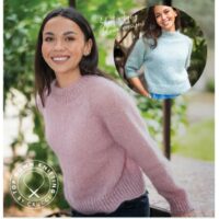 Crucci Knitting Pattern 2401 Simple Top Down Sweater