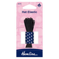 Hemline -  Elastic x 4m Hat Black