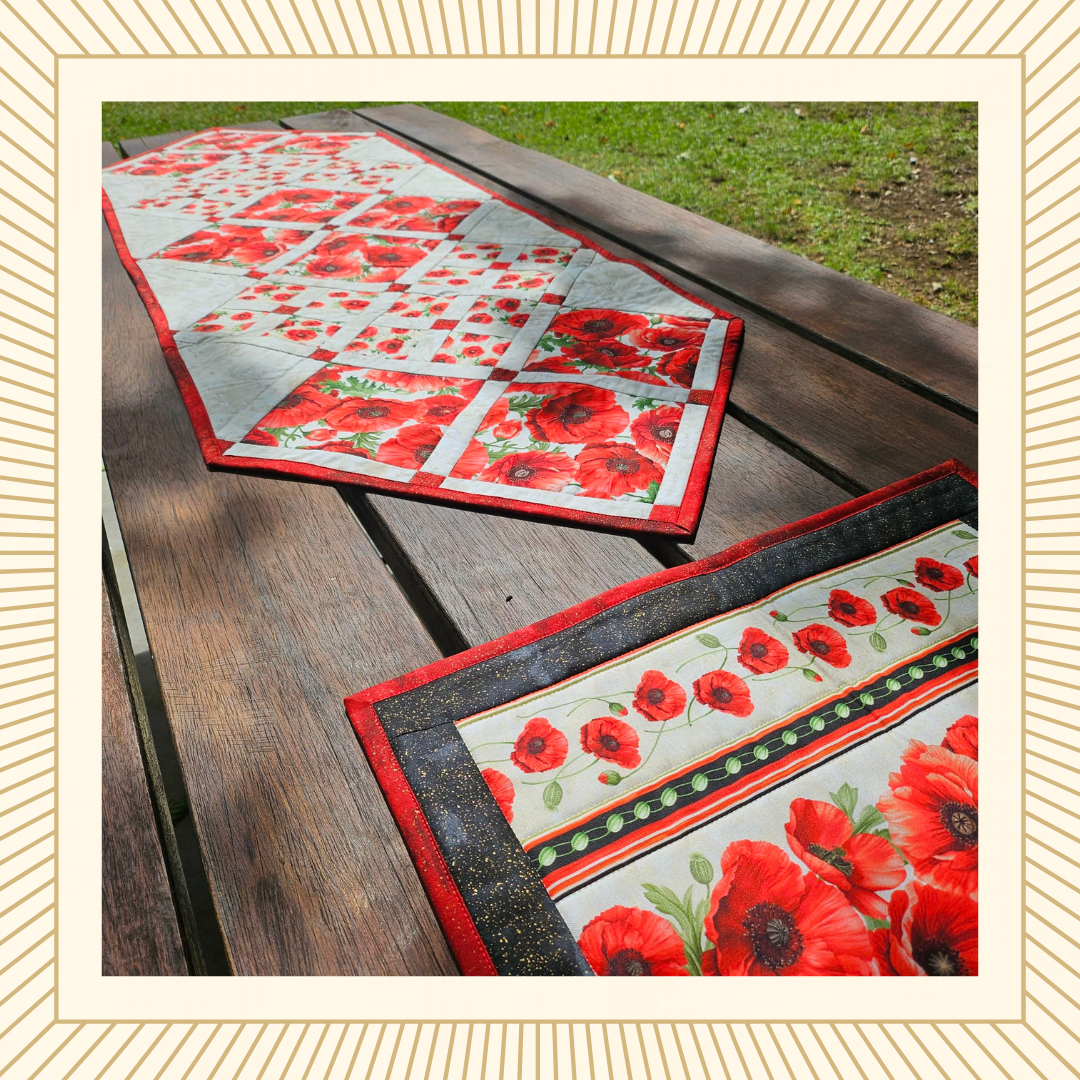 ANZAC table runner pieced