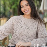 Crucci Knitting Pattern 2410 Crepe Eyelet Sweater