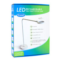 LED Tall Craft Floor Lamp x3 Magnifier