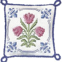 Delft Tulips Pincushion Kit from Textile Heritage
