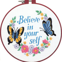 Dimensions Printed Embroidery Kit -  Believe in Yourself