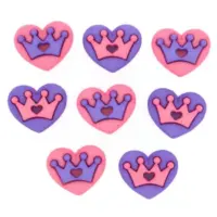 Jesse James Dress It Up Buttons - Royal Hearts