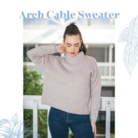 Crucci Ladies 8ply Arch Cable Sweater Leaflet 2105