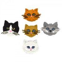 Jesse James Dress It Up Buttons - Fuzzy Felines