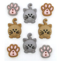 Jesse James Dress It Up Buttons - Happy Kitties