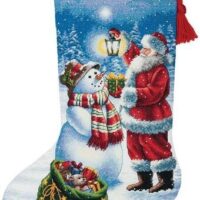 Holiday Glow Christmas Stocking Cross Stitch Kit