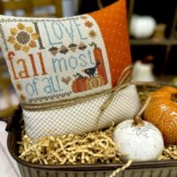 I Love Fall Most Of All Cross Stitch by Lindsey Weight of Primrose Cottage - Paper Pattern