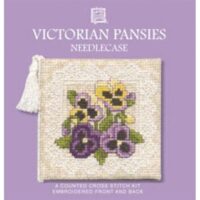 Victorian Pansies Needlecase Cross Stitch Kit from Textile Heritage