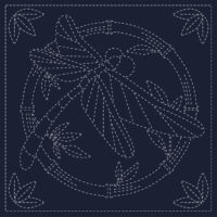 Sashiko Cloth - Summertime (Blue)