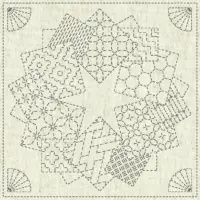 Sashiko Cloth - Kaza Guruma  1