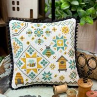 Honeybee Quaker Cross Stitch by Lindsey Weight of Primrose Cottage - Paper Pattern